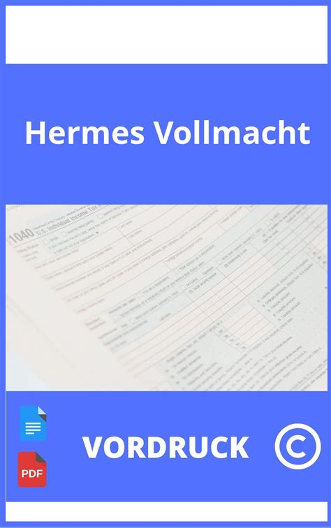 hermes vollmacht drucken